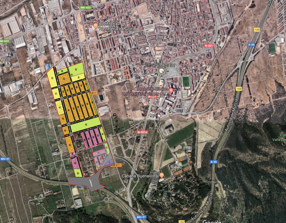 Planta maps con Las Palmeras